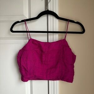 Lottie Moss x PacSun Hot Pink Crop Tank Top Size M